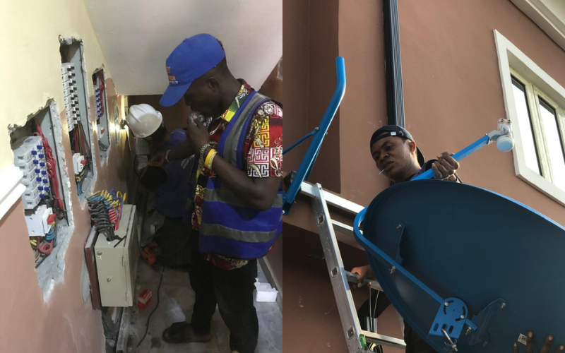 Distribution Board Wiring & Satellite Dish Installation