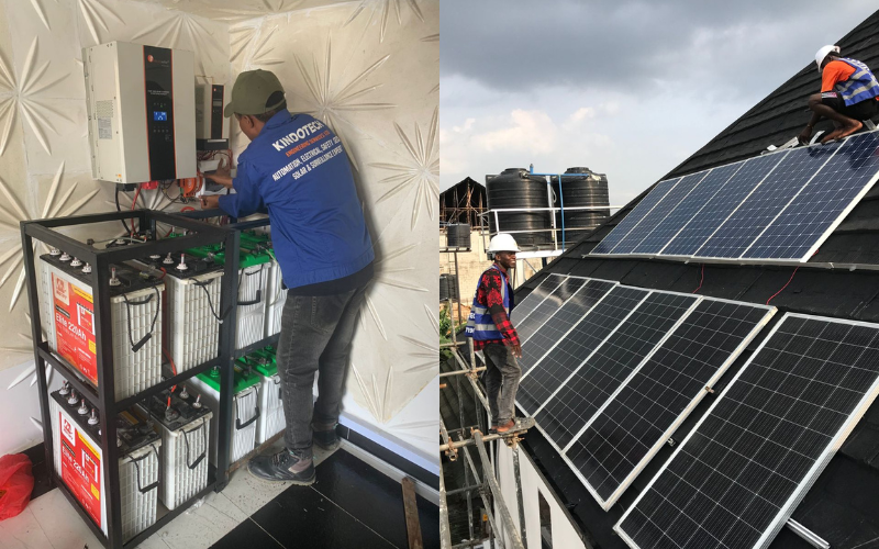 Hybrid Solar Power Installation